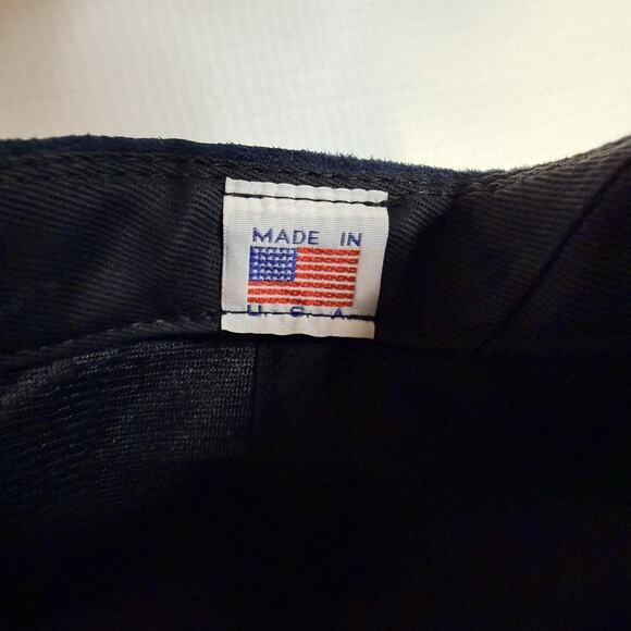 Hall Of Fame 2nd Sucks Hat Cap Snap Back Mens Navy Gray Suede FAME Embroidered - Picture 8 of 9